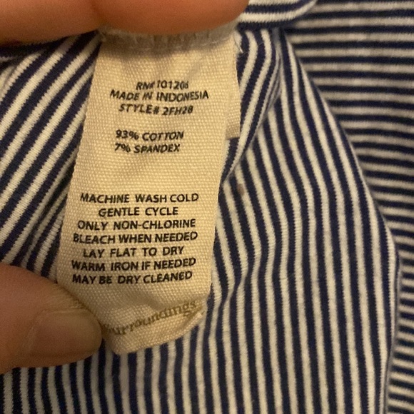 SOFT SURROUNDINGS Josephine Ruched Striped Boatneck Long Sleeve Tee Medium - Picture 7 of 7